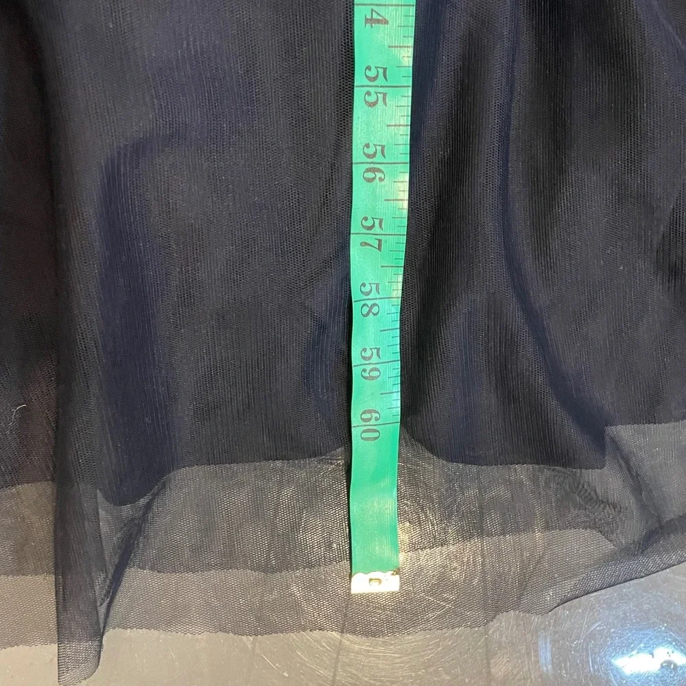 Blondie Nites Stacy Sklar Floral Embroidered Halter Prom Dress Gown Size 5 Navy - Picture 4 of 8